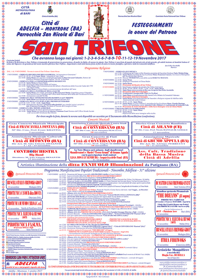 Manifesto San TRIFONE 2017