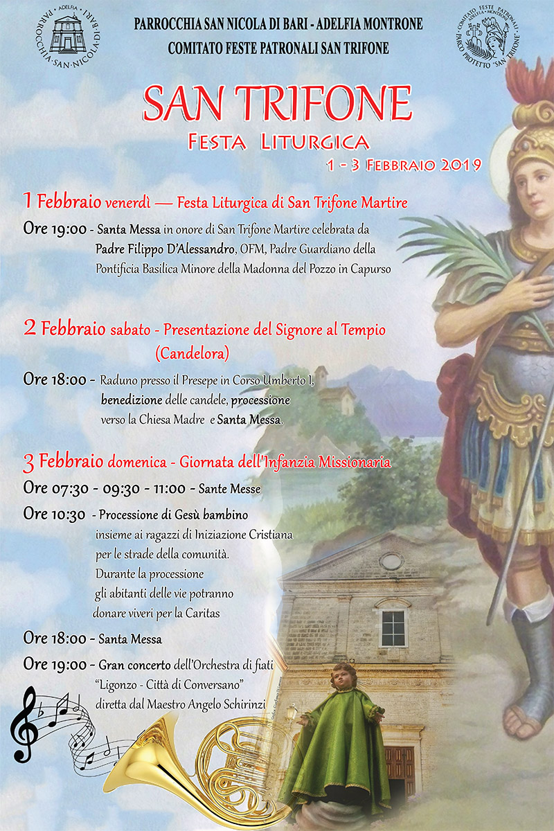 San TRIFONE Festa Liturgica - anno 2019